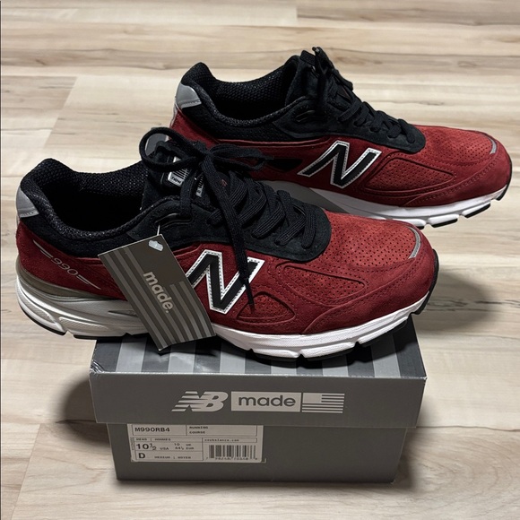 New Balance Made in USA 990v4 black & red US men 10.5 - Picture 3 of 7